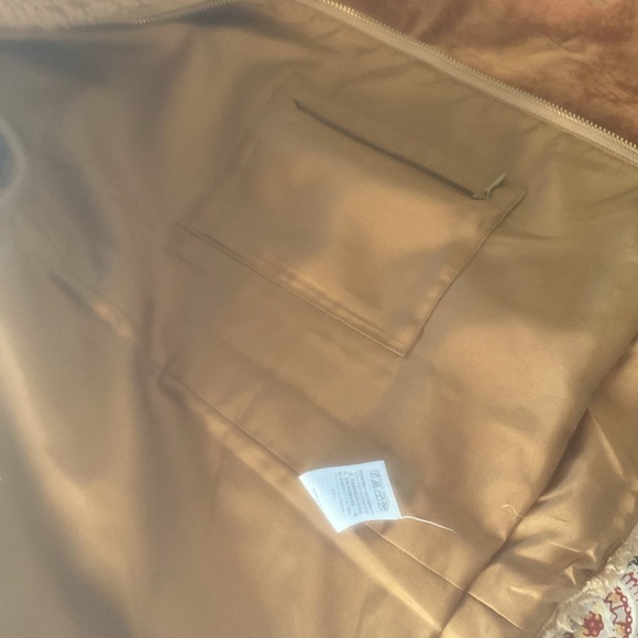 J.Crew faux Sherpa vest camel gold XS pockets two way zip - Picture 6 of 10